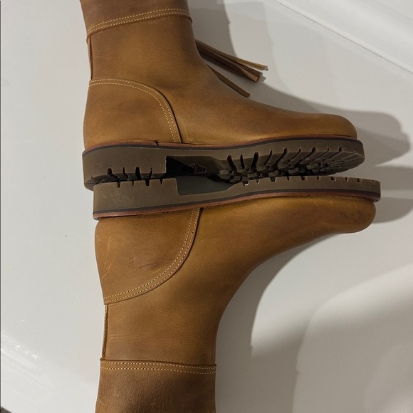 Penelope Chilvers Crop Tassel Bisquit Brown Ankle Boots 37/6 - Picture 10 of 14